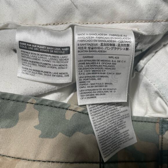 Levis Pants Mens 38x32 Brown Cargo Camouflage Tactical Utility Outdoors Military - Picture 6 of 14